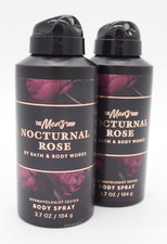 2 Bath Body Works Men's Collection NOCTURNAL ROSE Body Spray 3.7oz Lot New