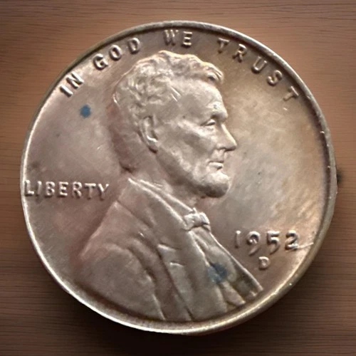 1952-D RED BU Lincoln Wheat Cent “Actual Coin" FAST SHIPPING 1486