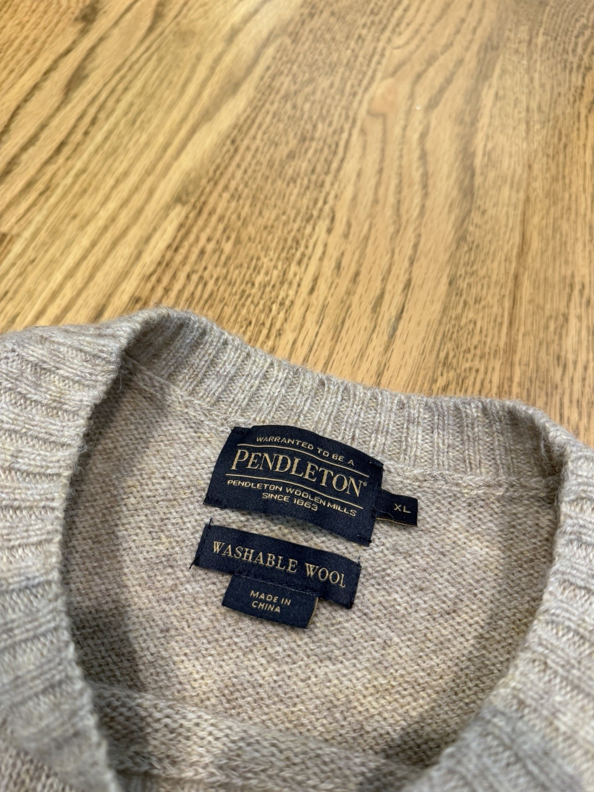 Pendleton 100% Shetland Washable Wool Crewneck Kn… - image 7