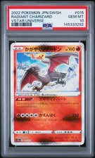 Imagen de Graded 2022 Pokemon JP SWSH Radiant Charizard #015 VStar Universe Card PSA 10