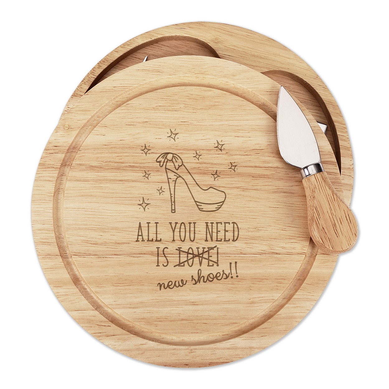 All You Need Is Love New Shoes Cheese Board Knife Set Fashion