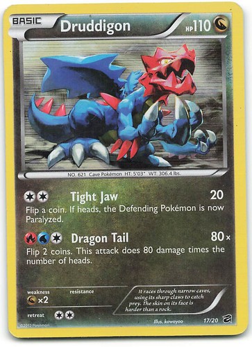Druddigon 17/20 Holo Rare Dragon Vault Pokemon Lightly Played