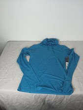 Anetik Hooded Shirt Unisex M Blue Premium Performance UPF 30 Vint Long Sleeve