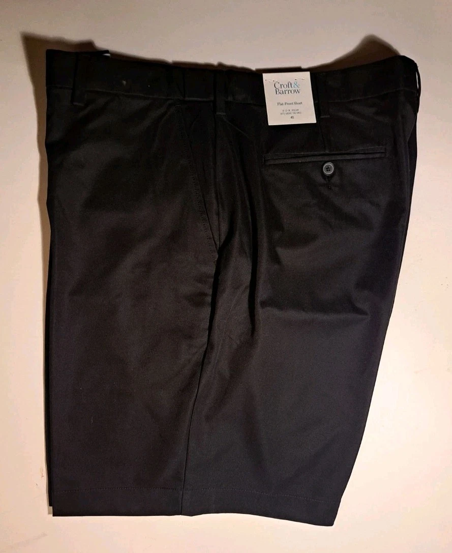 New Croft & Barrow Men's Relaxed Fit Dress Shorts Size 40 Quick Dry Performance