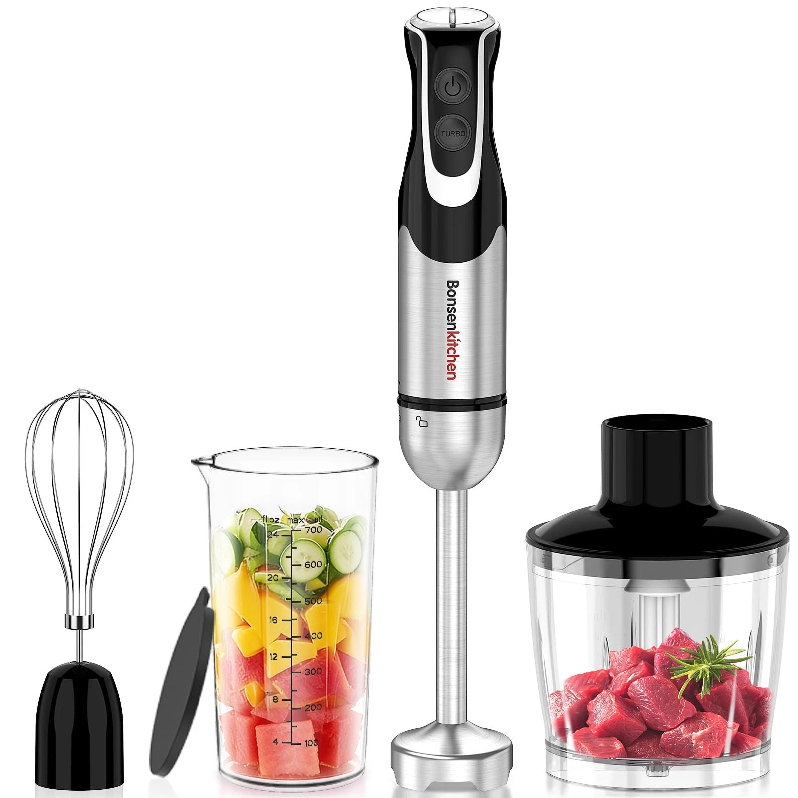 4-in-1 Immersion Blender Handheld with Food Processor, 12 Speeds Hand Blender...
Opens in a new wind
