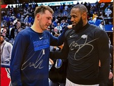 Luka Doncic + LeBron James Lakers Signed 8x10 Autographed Photo / Picture + COA