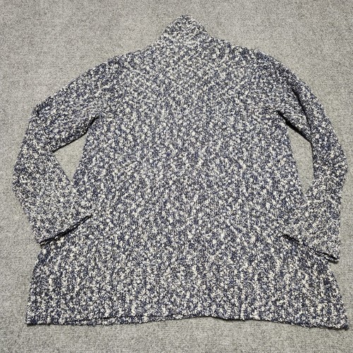 Habitat Pullover Damen mittelblau weiß meliert vorne offen Cardigan Taschen - Bild 11 von 14