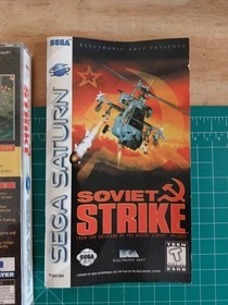 Soviet Strike (Sega Saturn, 1996) Complete CIB Damaged Case