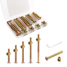 Crib Screws Hardware Replacement Kit - 28 Set Baby Bed Frame Bolts &Barrel Nuts 