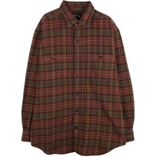 Used 2000'S Orvis long-sleeved flannel check shirt men's size L equivalent