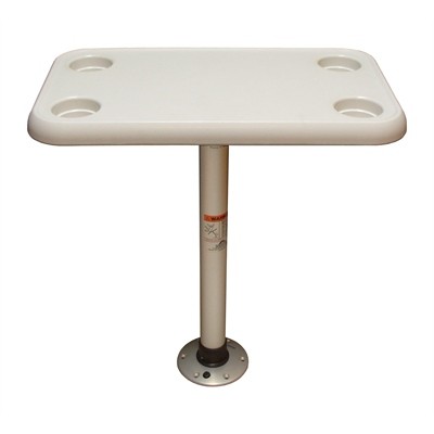 Springfield 1690107 Table 16''x28'' Rectangle 27'' Post Base Thread Lock Boat
