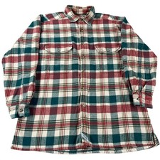 Vintage 90s Levi's Flannel Button Shirt Size M Red Plaid Grunge Western Baggy