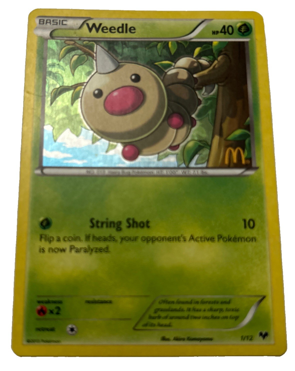 Weedle - 1/12 Holo Promo McDonald's Promos 2014 001/012 LP
