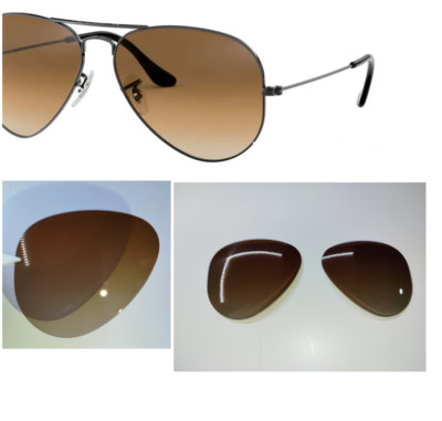 newpolar lentes polarizadas de repuesto para ray ban 3025 62 degradado marrón