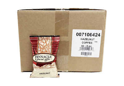 Pinnacle Ground Coffee, Hazelnut, 64/3oz Pre-Portioned Packets