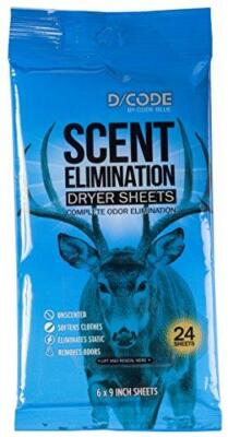 D/CODE by Code Blue Scent Elimination Dryer Sheets, Unscented, 24 Sheets