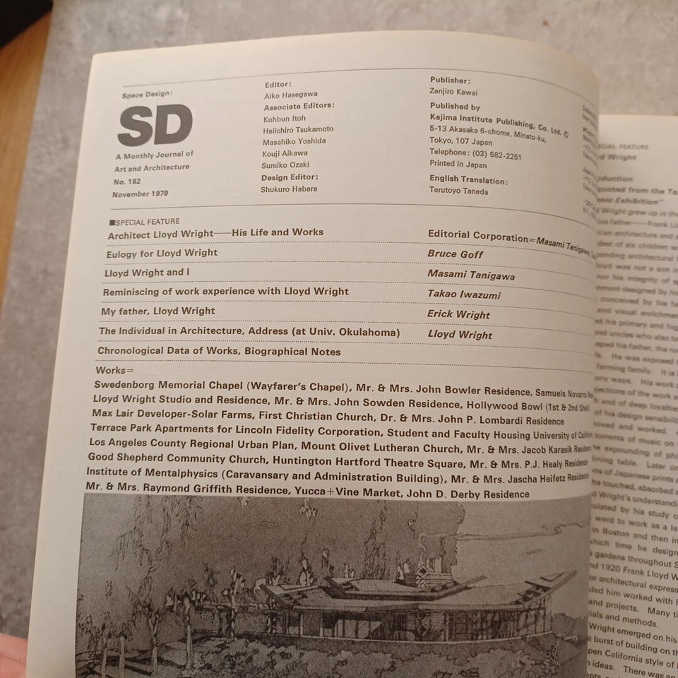 SD Architect Lloyd Wright His Life and Works SD Space Design 1979 - Image 2 of 4