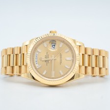 Rolex Day-Date 40mm Factory Champagne Baguette Diamond Watch 228238 3