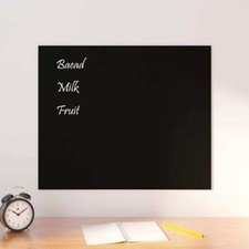 Wall-mounted Magnetic Board Black 23.6"x19.7" Tempered Glass
