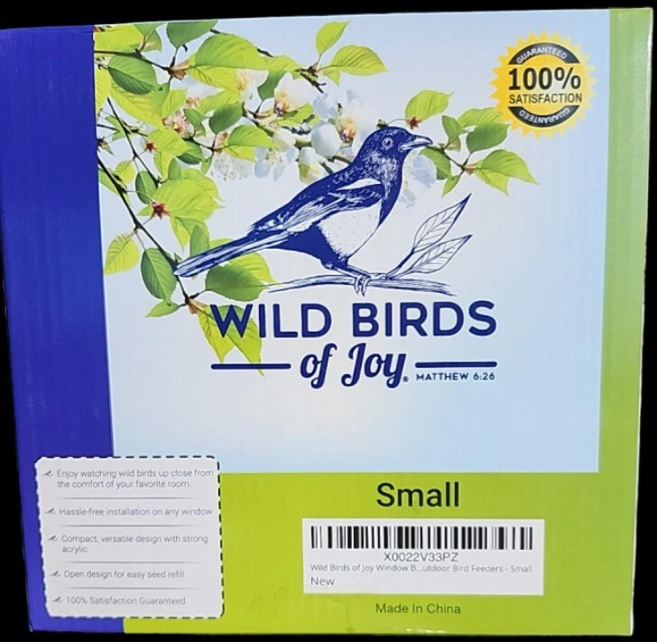 WILD BIRDS OF JOY VENTANA COMEDERO DE AVES TRANSPARENTE OBSERVACIÓN DE AVES ENVÍO GRATUITO EE. UU. NUEVO EN CAJA Foto 3 de 3