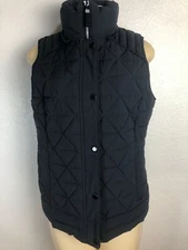 MARC NEW YORK Andrew Marc Faux Down Quilted Puffer Vest Jacket Black Medium