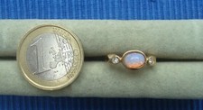 B26C Neuf Bague Métal Doré AVON Opale Strass Diamant Lot Bijou