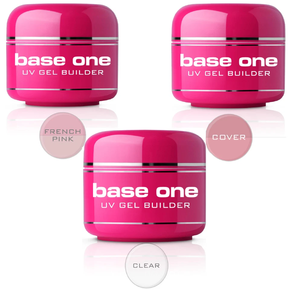 Silcare Base One Clear Cover French Pink Nude Nail Builder Building UV Gel