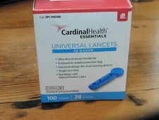 100 Cardinal Health Essentials Universal 30G Lancets Exp 08/2023