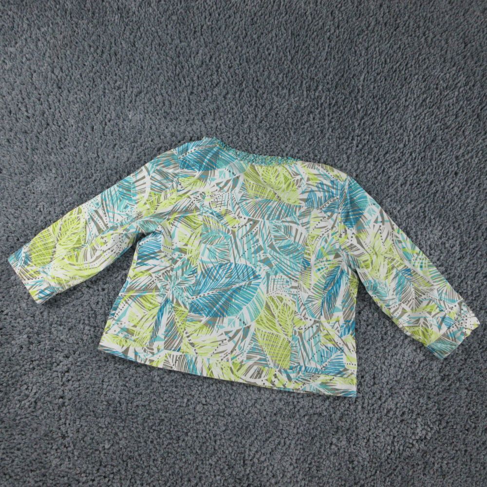 Ruby Road Jacket Womens 16W White Blue Green Flor… - image 10