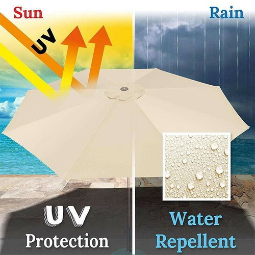 Replacement Fabric Parasol Garden Canopy Cover for 3M 8 Arm Beach Sun Umbrella - Picture 7 of 14