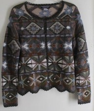 Peruvian Connection Sz S Cotton  Alpaca Amazing Exceptional Art Sweater