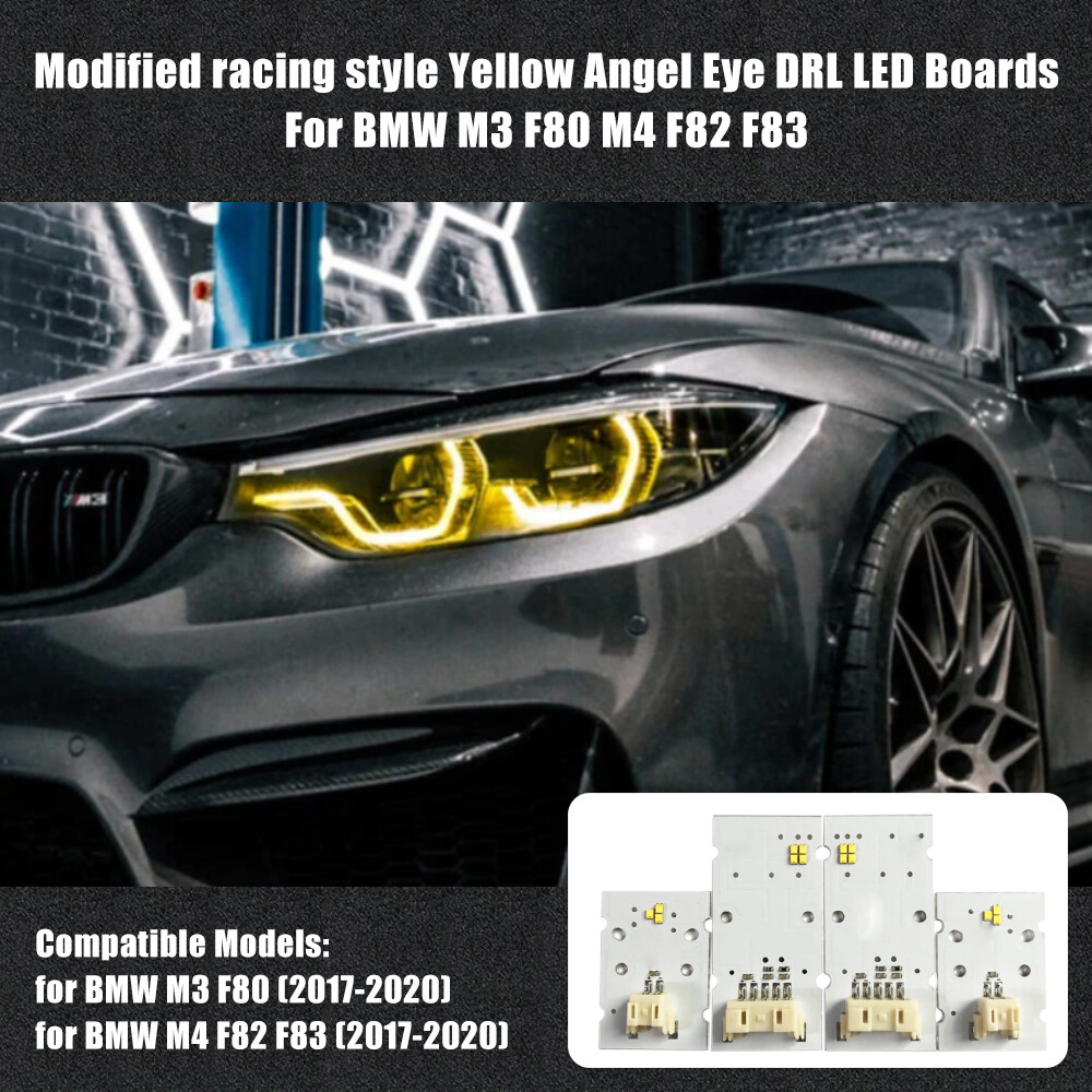 4* Yellow DRL LED board For BMW F80 M3 F82 M4 F32 F36 F86