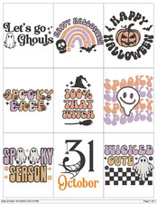 RETRO COLLEZIONE HALLOWEEN MACCHINA DA RICAMO DISEGNI PES FRATELLO JEF HUS USB