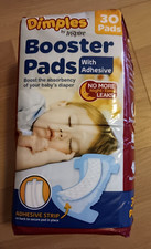 Dimples by Inspire Booster Pads Double Adhesive For Baby Diaper 30 Count 1 Pack