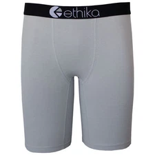 ETHIKA THE STAPLE FIT GREY NATION ATHLETIC UNDERWEAR NO RISE BOXER BRIEFS UMS246