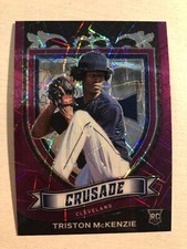 2021 Panini Chronicles Purple Velocity Prizm Crusade Triston McKenzie RC 2