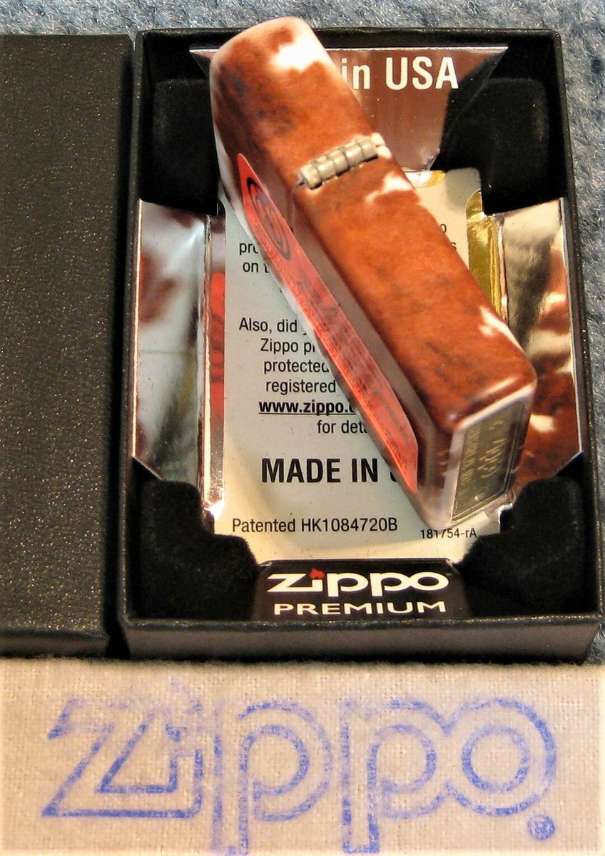 ZIPPO 540 DESIGN Lighter COWHIDE 48216 Mint in Box NEW Animals