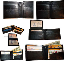 Lot of 6 Bifold Leather Man  s wallet 10 Card 3 bill slot 2 IDs change purse nwt