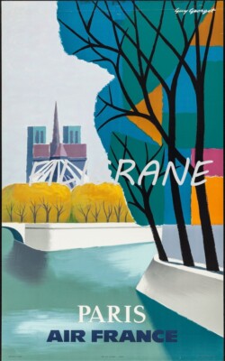 Poster Paris Rgqn - Affiche Vintage 40x60 Cm - Qualité Haute Définition