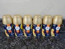 6 Glade Fresh Automatic Spray Refill YUZU & WHITE PEACH Air Freshener 6.2oz. NEW