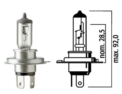 Flosser 725543 H4 Rally High Output Off Road Head Light Bulb - 12V 100/90W