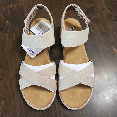 Bob's Skechers Womens 8 NEW Memory Foam Slingback Natural Color