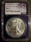 2013 W American Silver Eagle Struck at West Point Mint NGC MS70