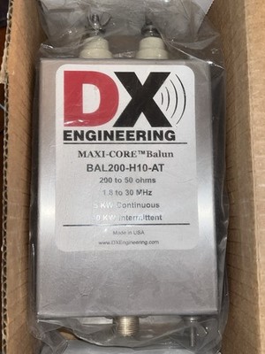 DX Engineering DXE-BAL200-H10-AT High Power Balun, 4:1, 5/10 Kw Alum Case