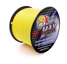 Yellow Maximum Performance Dog Fence Wire - 1000 Ft. 14 Gauge Wire with Ultra...