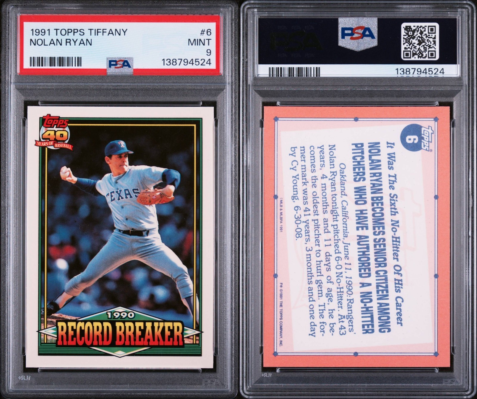 Topps Nolan Ryan front