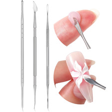 Nail Art Sculpture Pen: 3PCS Sculpting Nail Art Tools Solid Builder Gels Dual-He