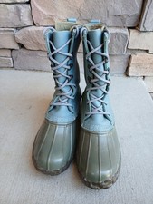 Lacrosse Insulated Snow Boots W/Liners Blue USA Leather Rubber Steel Shank Sz. 8