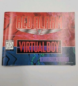 Nintendo Virtual Boy Game Red Alarm W/Game, Box & Manual & Extra Paperwork 