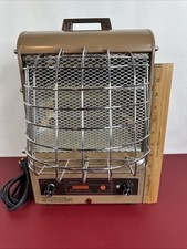 Vintage Markel Electric Space Heater 198TE Neo-Glo Fan Art Deco EX Condition